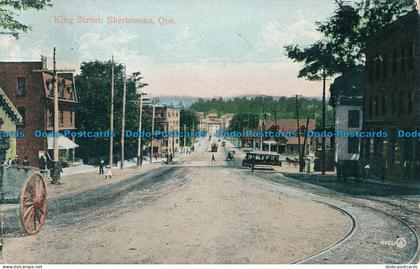 R032448 King Street Sherbrooke. Quebec. Valentine. 1907