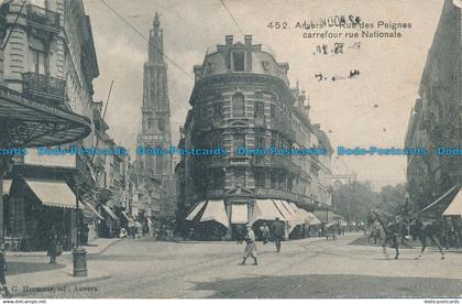 R046109 Anvers. Rue des Peignes Carrefour Rue Nationale