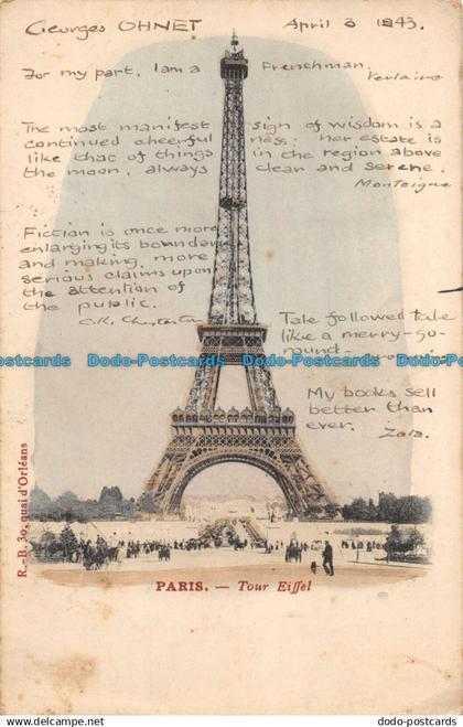 R075972 Paris. Tour Eiffel. 1905