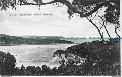 R077178 Sydney Heads from Middle Harbour. Kerry. Series 13. Picturesque Sydney