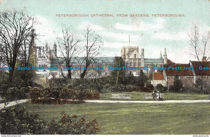 R080006 Peterborough Cathedral from Gardens. Peterborough. The Star Series. G.D.