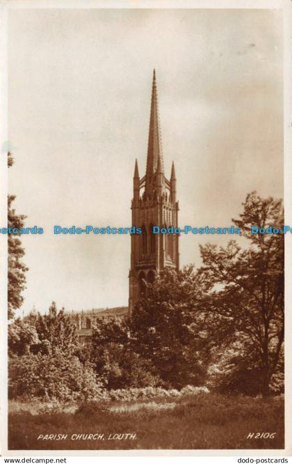 R101344 Parish Church. Louth. Valentine. RP