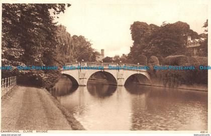 R103660 Cambridge. Clare Bridge. Photochrom