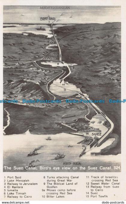 R131822 The Suez Canal. Birds Eye View on the Suez Canal. No 324