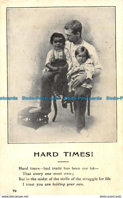 R162566 Hard Times. Man with Kids