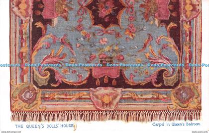 R218048 The Queens Dolls House Carpet in Queens Bedroom Tuck Oilette British Emp