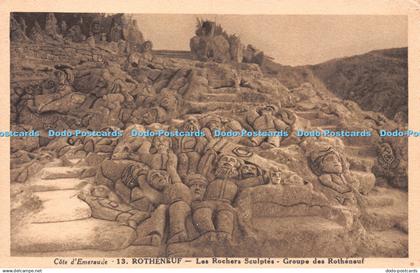 R235798 Cote dEmeraude 13 Rotheneuf Les Rochers Sculptes Groupe des Rotheneuf H