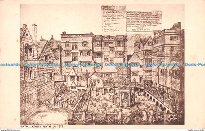 R237776 Bath Kings Bath in 1672 Greetings from Bath Post Card