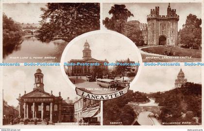 R262530 Lancaster Town Hall Square River Lune and Penny Bridge Gateway Lancaster