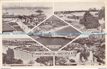 R319072 Portsmouth and Southsea The Pier Southsea From The Air Harbour From Gosp