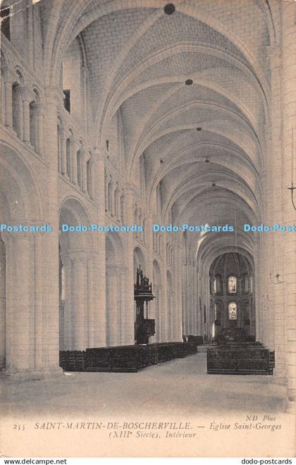 R340117 Saint Martin de Boscherville Eglise Saint Georges XII Siecle Interieur N