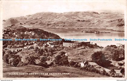 R344705 McCaig Tower and Sound of Kerrera Oban A D Henderson Henderson Real Phot