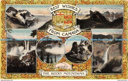 R366423 Best Wishes from Canada The Rocky Mountains Twin Falls Yoho Valley Valen