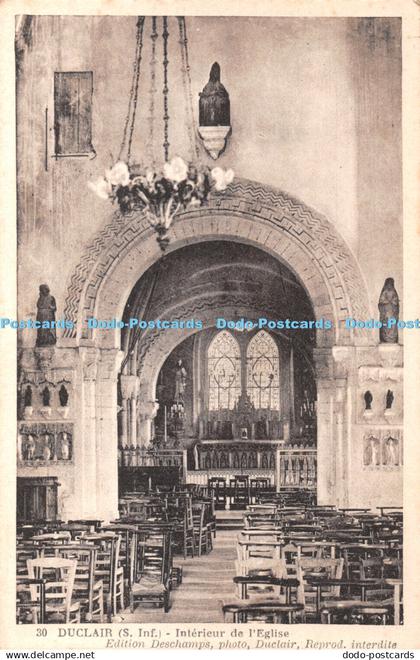 R378189 Duclair S Inf 30 Interior de l Eglise Edition Deschamps photo Duclair