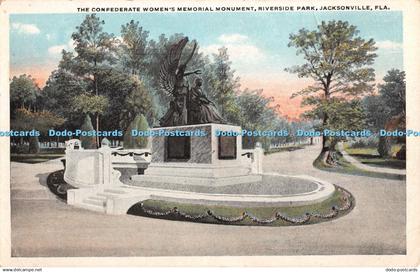 R412664 Fla Jacksonville Riverside Park The Confederate Women Memorial Monument