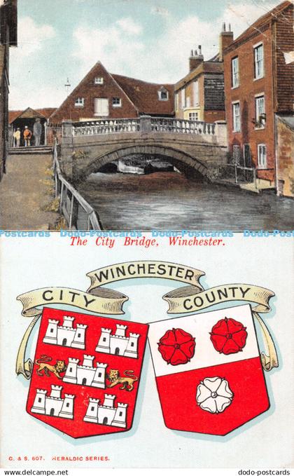 R421451 The City Bridge Winchester C and S 607 Heraldic Series City Winchester C