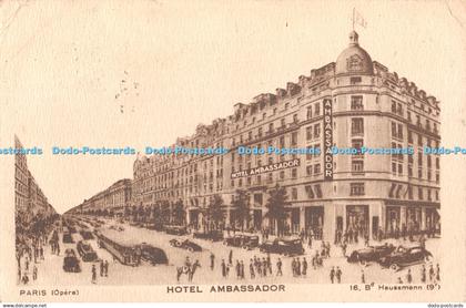 R428196 Paris Opera Hotel Ambassador 16 B Haussmann 1937