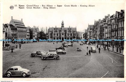 R430490 Albert Ypres Great Market King Albert G Hallaert et Soeur 1955