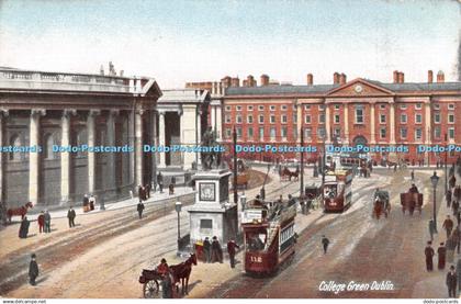 R473469 Dublin College Green Lawrence Postcard