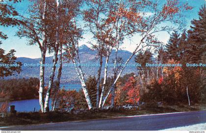 R496912 Mt Chocorua and Lake White Mountains N H Lusterchrome Tichnor Bros 1957