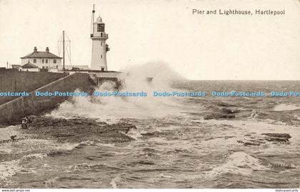 R592212 Pier and Lighthouse Hartlepool 30947 Valentines Series