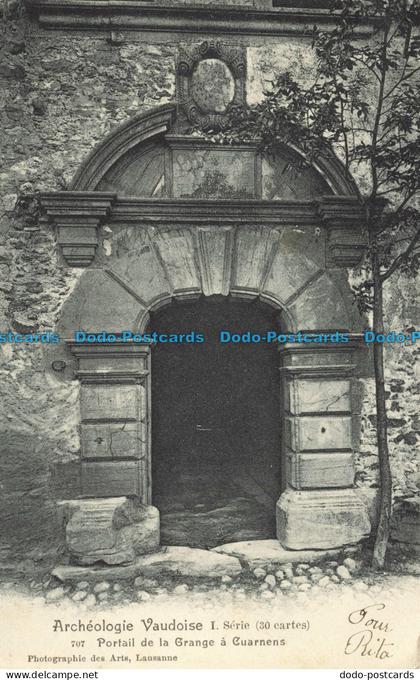 R624636 Archeologie Vaudoise I. Serie. 707 Portail de la Grange a Cuarnens. Phot