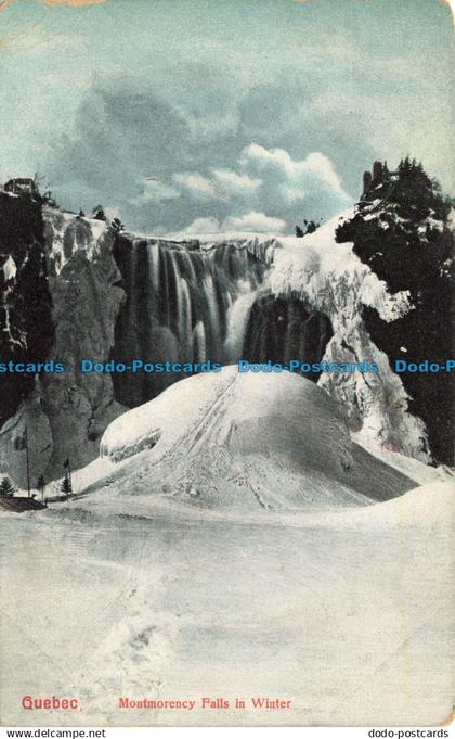 R635004 Quebec. Montmorency Falls in Winter. Illustrated Post Card. 1908