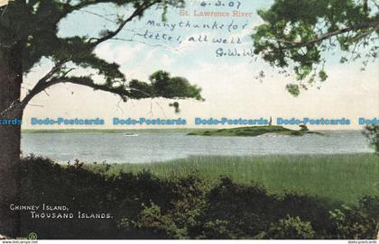 R655405 St. Lawrence River. Chimney Island. Thousand Islands. Valentine. 1907