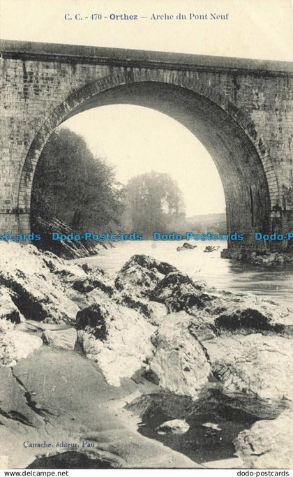 R657280 Orthez. Arche du Pont Neuf. Carrache