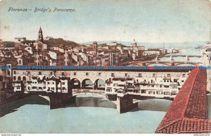 R674335 Florence. Bridge Panorama. Postcard