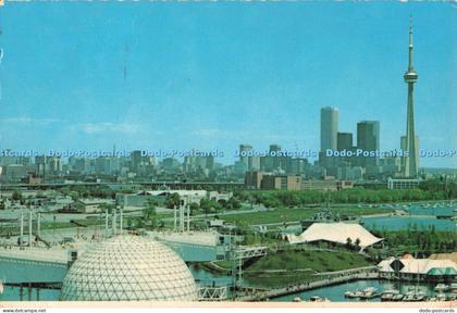 R681090 Canada. Ontario. Toronto. An Aerial View of Ontario Place. the Skyline a