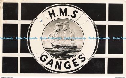 R688910 H. M. S. Ganges. 1955. Postcard