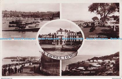 R695877 I. o. W. Cowes. Gurnard Bay. Princes Green. Harbour. Valentine. RP. Mult