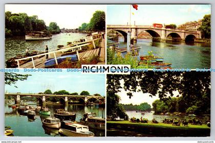 R745371 Richmond The Thames Lock Bridge River and Richmond Bridge Multi View