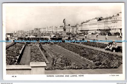 R752451 Hove Sunken Gardens and Lawns Tuck RP PM Brighton Hove Sussex 1959