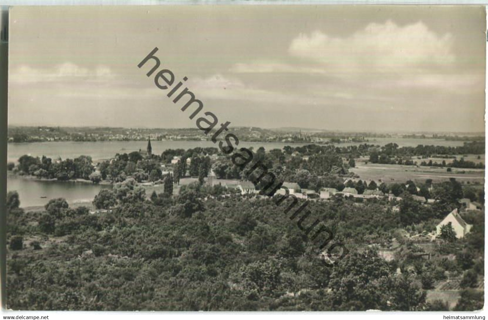 Werder - Blick vom Karlsturm auf Glindow und Werder - VEB Bild und Heimat Reichenbach 50er Jahre