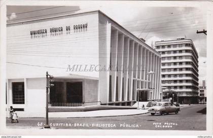 BRAZIL - Curitiba - Biblioteca Publica - Photo Postcard 1955