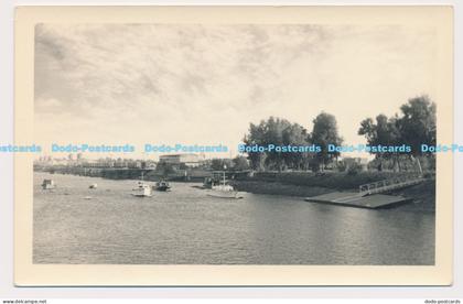 C006539 Unknown Place. River. Boats. Iraq. Gevaert