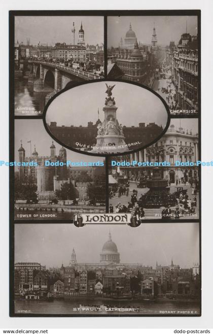 C011893 London. Tower of London. Piccadilly Circus. London Bridge. Rotary Photog