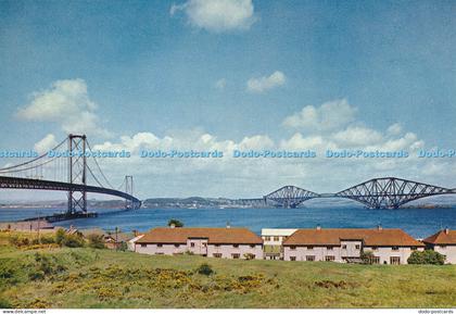 D007520 The Forth Bridges from South Queensferry. West Lothian. Arthur Dixon