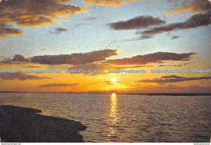 D026966 Sunset. Aberlady Bay. East Lothian. Dixon. 1973