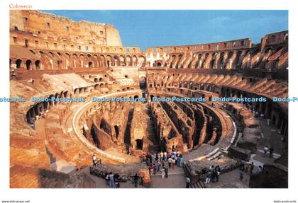 D044347 Roma. Colosseum. Interior. Postcard