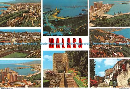 D087740 Malaga. Beauties of City. Postales Malaga. A. G. Cobas. Multi View