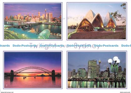 D115148 Twilight over Sydney. The Harbour Bridge. Sydney Tower and City. Suzie B