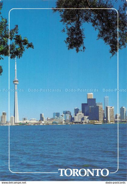 D117642 Toronto. Ontario. Framed by trees on the lovely islands in Lake Ontario.