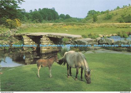 D145293 Clapper Bridge. Postbridge. Dartmoor. Devon. Judges. Dartmoor National P