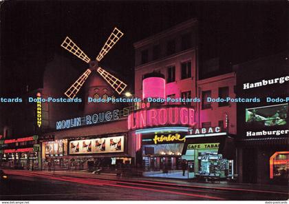 D150642 Paris. Paris la Nuit. Le Moulin Rouge. Bonechi. Ovet Souvenir Paris