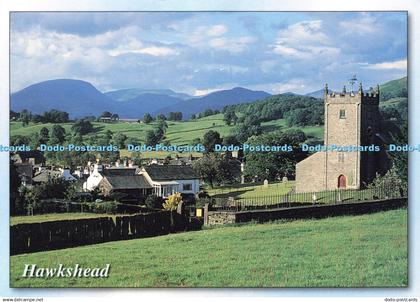 D175525 Hawkshead. View Over Hawkshead to Tells Beyond. Millstone Cards