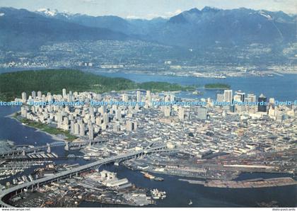 D183338 Canada. Vancouver. B. C. Aerial View of Downtown Vancouver. Burrard Inle