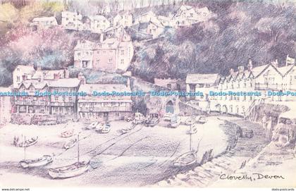 D188089 Devon. Clovelly. One of Devon Prettiest Villages. Clovelly was once a Bu